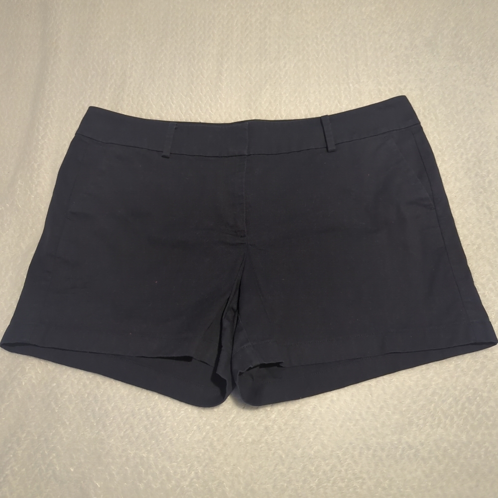Ann Taylor Shorts City Short Navy Blue Pockets Women's Size 14